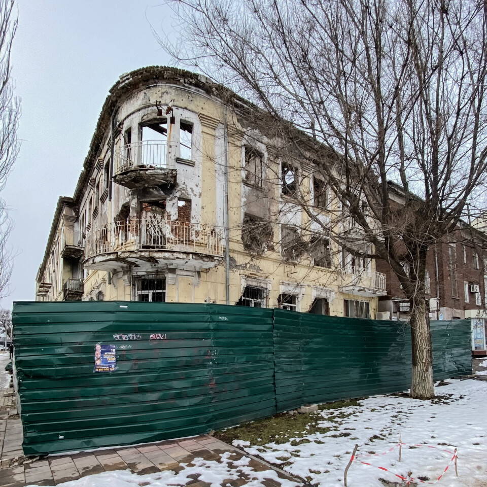 RUINER: Politistasjonen i Mariupol ble ødelagt under stormingen 9.mai