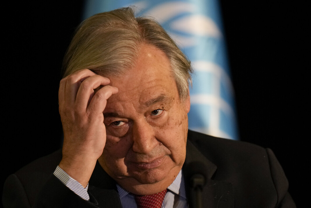 TIL RUSSLAND: FNs generalsekretær António Guterres skal møte Russlands president Vladimir Putin for å foreslå forhandlinger mellom Russland og Ukraina i FN-regi. TIL RUSSLAND: FNs generalsekretær António Guterres skal møte Russlands president Vladimir Putin for å foreslå forhandlinger mellom Russland og Ukraina i FN-regi.