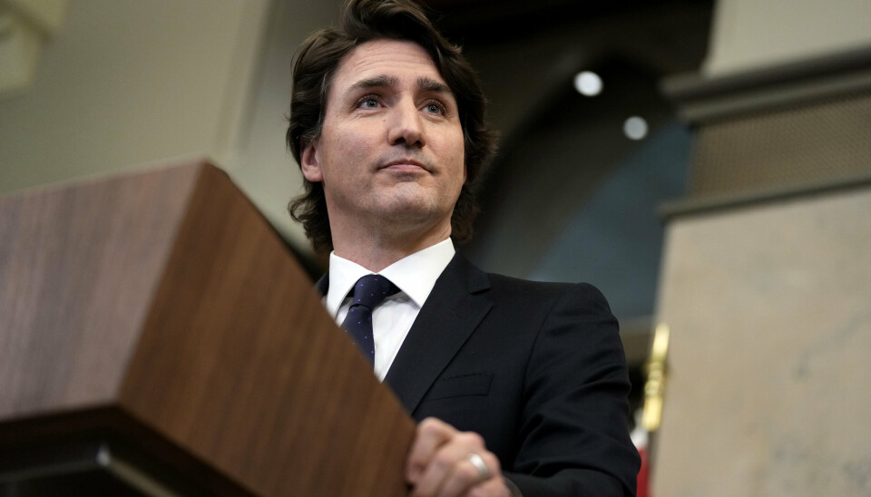 HJELPER: Den kanadiske statsministeren Justin Trudeau vil sende våpen- og pengehjelp til Ukraina.