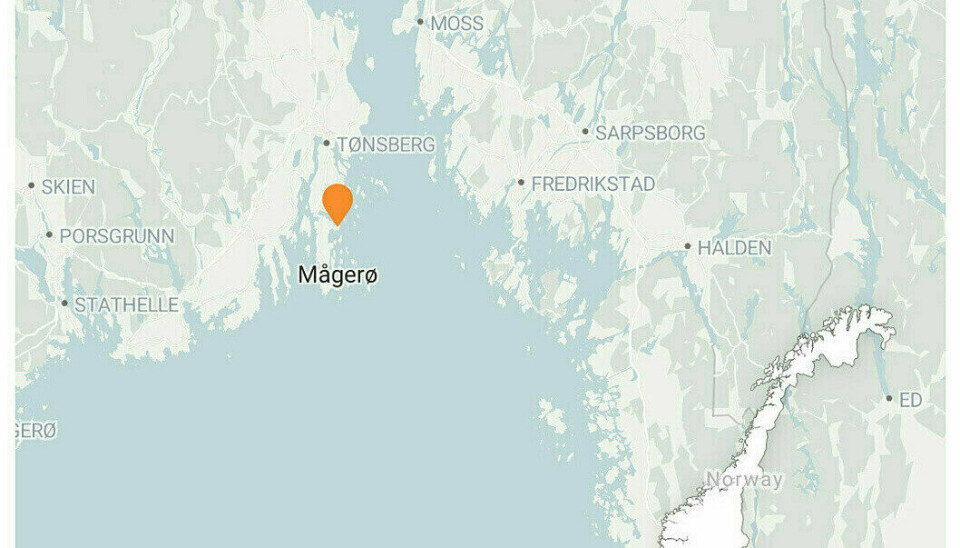 ULYKKEN: Hendelsen fant sted på Mågerø, utenfor Tønsberg i gamle Vestfold fylke.