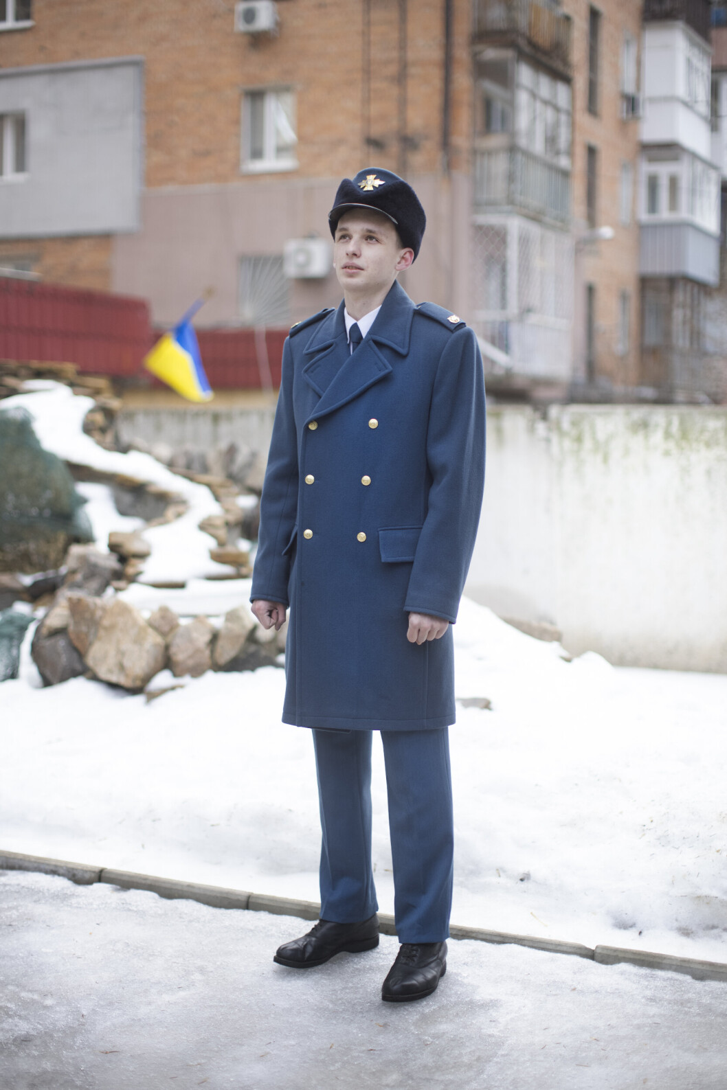 KADETT: Mykola Bysjkov (24) trenes opp til å bli pilot i det ukrainske luftforsvaret. Forsvarets forum møtte ham i Kharkiv før den russiske invasjonen. KADETT: Mykola Bysjkov (24) trenes opp til å bli pilot i det ukrainske luftforsvaret. Forsvarets forum møtte ham i Kharkiv før den russiske invasjonen.