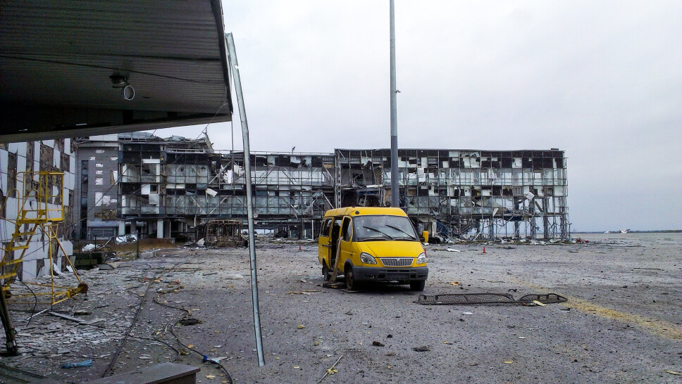 SØNDERSKUTT: Vlad deltok i kampene om flyplassen i Donetsk i 2014.
