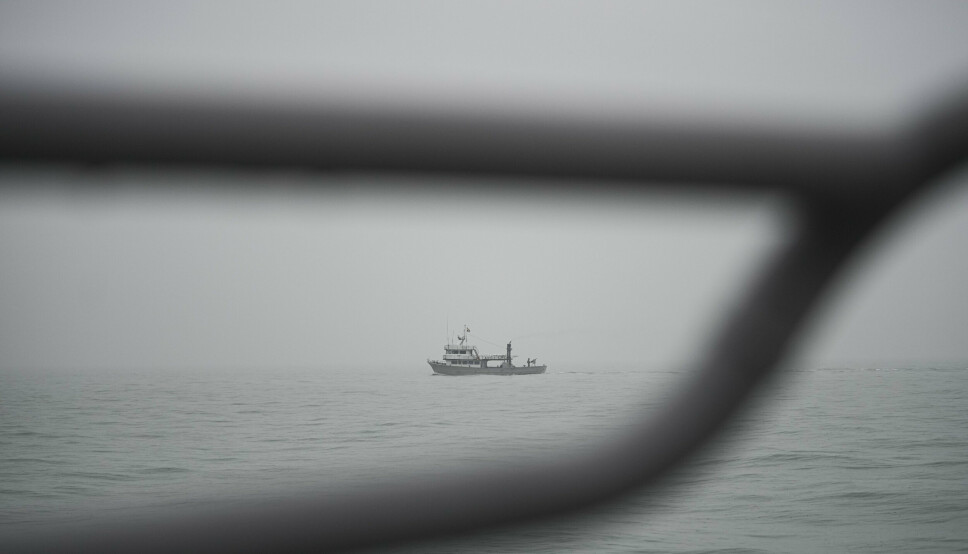 SIKKERHET: Bildet viser et Ukrainsk sjøfartøy i Azovhavet den 22. februar 2022. Det norske sjøfartsdirektoratet har besluttet å heve sikkerhetsnivået både i Azovhavet og i Svartehavet på grunn av Ukraina-konflikten.