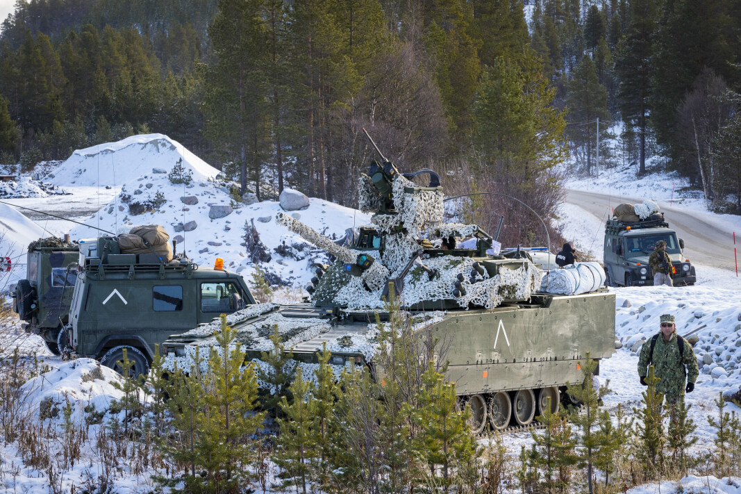 TIL LITAUEN: 44 norske soldater fra Brigade Nord reiser til Litauen søndag. I 2018 hadde de en Nato-øvelse.