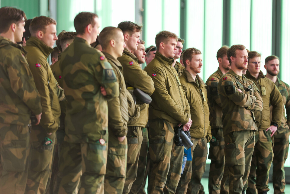 Norge forsterker med 50-60 soldater i Litauen. Soldatene kommer i tillegg til over hundre soldater som allerede er der, som er en del av en NATO styrke. Søndag flyr soldatene fra Gardermoen.Foto: Beate Oma Dahle / NTB