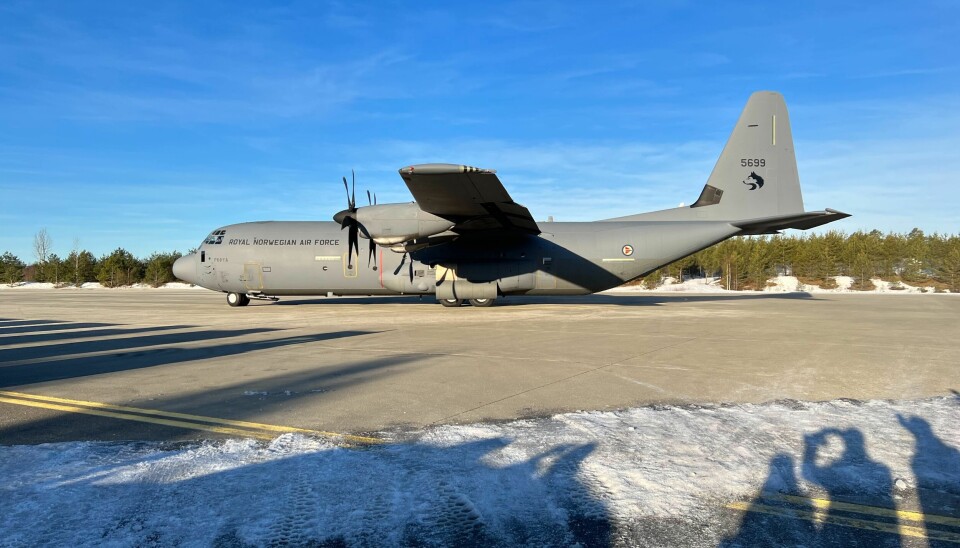 TRANSPORT: seks paller med M72 skal lastes på.
