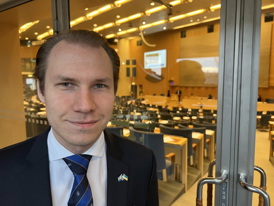 NATO-JA: Markus Wiechel er utenrikspolitiker for Sverigedemokraterna, og flagger nå at han mener Sverige bør bli medlem av Nato.