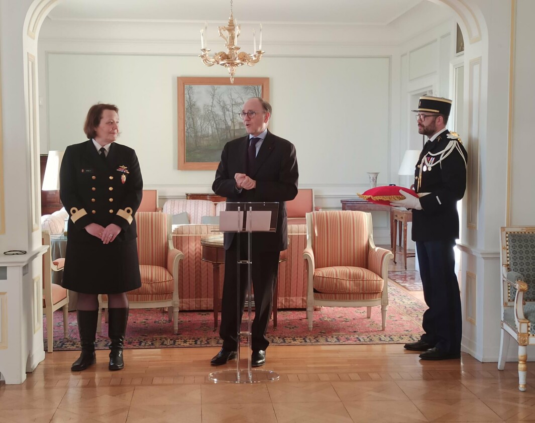 VENNSKAPSBÅND: Solveig Krey og Frankrikes ambassadør i Norge, Pierre-Mathieu Duhamel. VENNSKAPSBÅND: Solveig Krey og Frankrikes ambassadør i Norge, Pierre-Mathieu Duhamel.