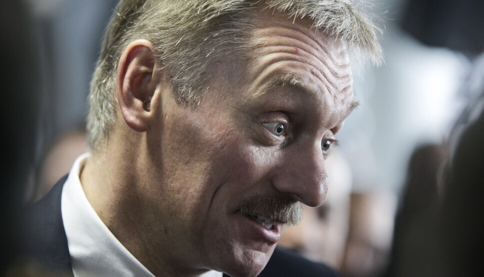 TALSMANN: Russlands regjeringstalsmann Dimitrij Peskov på et bilde fra 2016.