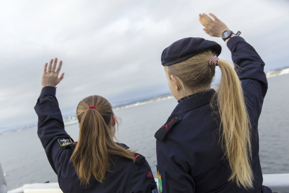 SOLDATER: Menige soldater om bord KNM Rauma. SOLDATER: Menige soldater om bord KNM Rauma.
