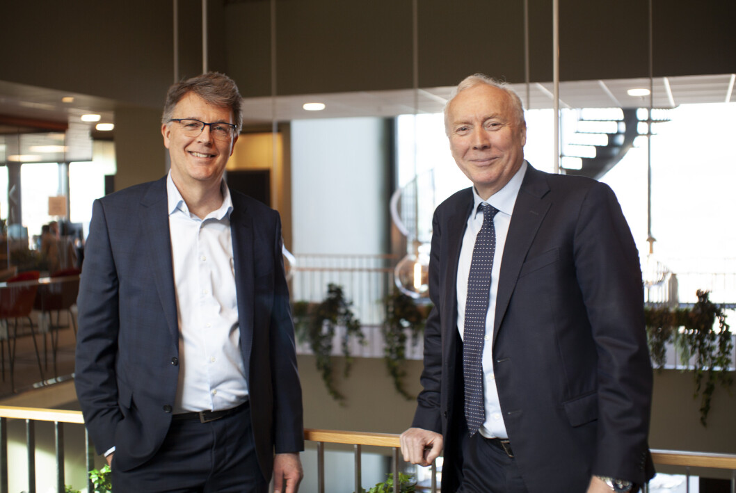 PÅ OFFENSIVEN: Sjur Gaaseide (t.v.) i Deloitte og Kjell Rusti i Sopra Steria satser på forsvarssektor sammen. PÅ OFFENSIVEN: Sjur Gaaseide (t.v.) i Deloitte og Kjell Rusti i Sopra Steria satser på forsvarssektor sammen.