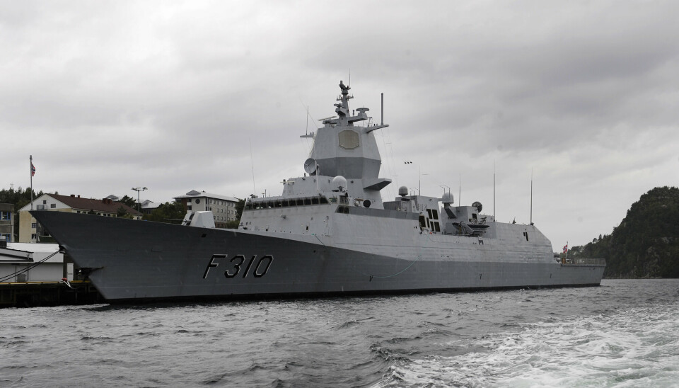 NANSEN: Fregatten KNM Fridtjof Nansen har endt opp som en av de Nato-skipene som ligger nærmest konflikten i Ukraina.