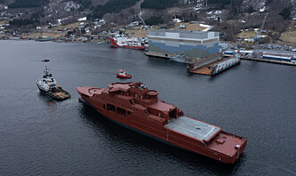 Kystvaktfartøyet KV Bjørnøya framme i Norge
