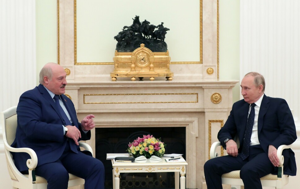 SAMARBEID: Hviterusslands president Aleksandr Lukasjenko og Russlands president Vladimir Putin er enige om økt samarbeid.