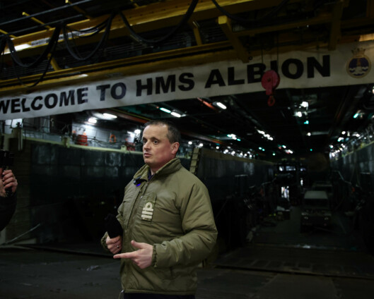 Britiske HMS «Albion» er Cold Response sin amfibiske spydspiss