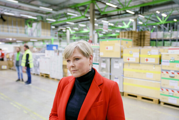 PÅ BESØK: Utviklingsminister Anne Beate Tvinnereim.