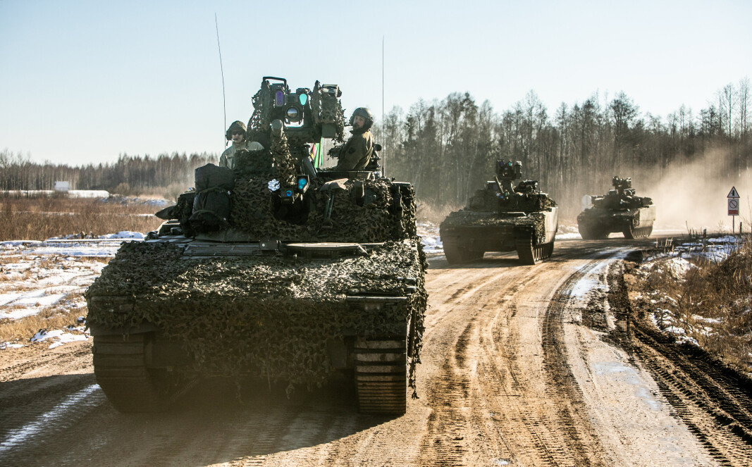 LITAUEN: Prisen for å sikre Norge som fritt og uavhengig har gått kraftig opp, skriver tom Myrvold (H). På bilder er norske CV9030 stormpanservogner i Litauen. LITAUEN: Prisen for å sikre Norge som fritt og uavhengig har gått kraftig opp, skriver tom Myrvold (H). På bilder er norske CV9030 stormpanservogner i Litauen.