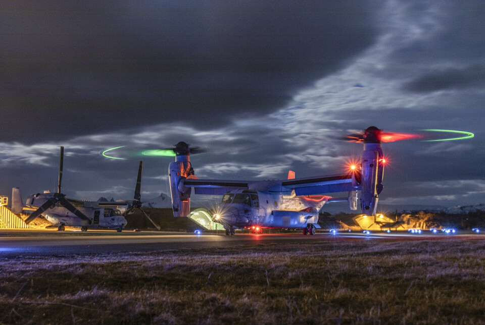 ØNSKER STANS: Japen har bedt USA holde landets Osprey-militærfly på bakken etter en flystyrt onsdag