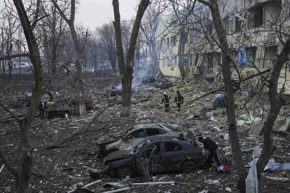 MARIUPOL: I den sønderbombede byen Mariupol lå Ukrainas hovedlager for minerydding. Det er blåst vekk av den tunge russiske beleiringen.