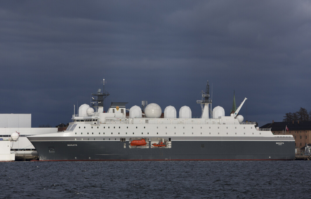 RESSURS: Et russisk seismikkskip hadde instruks om å følge med på det norske spionskipet Marjata. Sjefen for Etterretningstjenesten er ikke overrasket over at russerne følger med – eller over at de bruker sivile ressurser på dette RESSURS: Et russisk seismikkskip hadde instruks om å følge med på det norske spionskipet Marjata. Sjefen for Etterretningstjenesten er ikke overrasket over at russerne følger med – eller over at de bruker sivile ressurser på dette