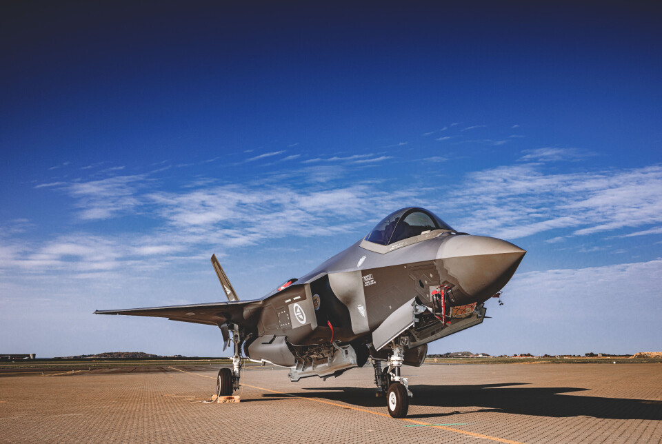 KAMPFLY: F-35 på Ørland flystasjon.