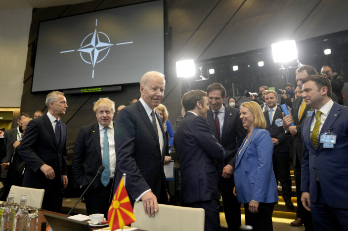 SAMLET: Natos ledere var torsdag samlet til ekstraordinært toppmøte i Brussel for å diskutere håndteringen av krigen i Ukraina