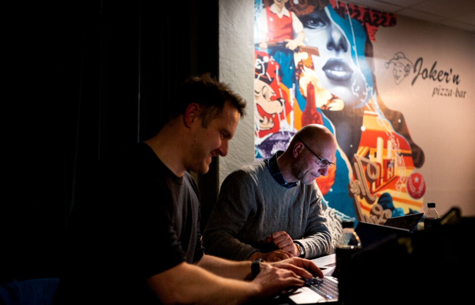 SÅ BLEKKER SPRUTER: Frank Cadamarteri og Rune Petter Ness i Adresseavisen jobber på spreng opp mot torsdagens deadline.