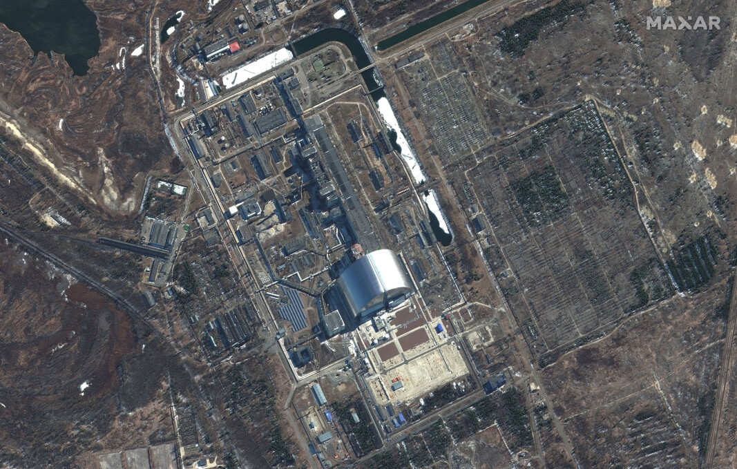 RADIOAKTIV: Satellittfoto som viser Tsjernobyl-anlegget tidligere denne måneden. RADIOAKTIV: Satellittfoto som viser Tsjernobyl-anlegget tidligere denne måneden.