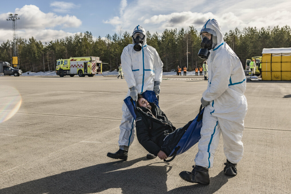 Passasjerene ble hentet ut av SAS flyet til videre kontroll og helsesjekk.