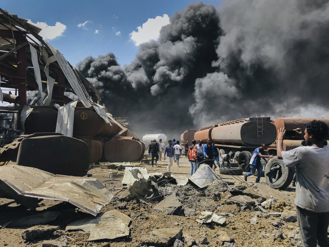 GRANSKNING: Anklagene om brudd på menneskerettighetene under krigen i Etiopias Tigray-region skal granskes, har FN besluttet. Dette bildet er fra et etiopisk flyangrep mot regionens hovedstad Mekele i oktober. GRANSKNING: Anklagene om brudd på menneskerettighetene under krigen i Etiopias Tigray-region skal granskes, har FN besluttet. Dette bildet er fra et etiopisk flyangrep mot regionens hovedstad Mekele i oktober.