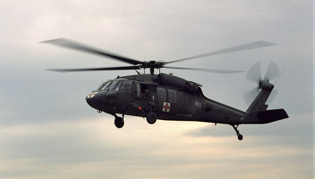 ULYKKE: To amerikanske Black Hawk-helikopter var involvert i en hendelse på en base i Georgia. Hendelsen granskes.