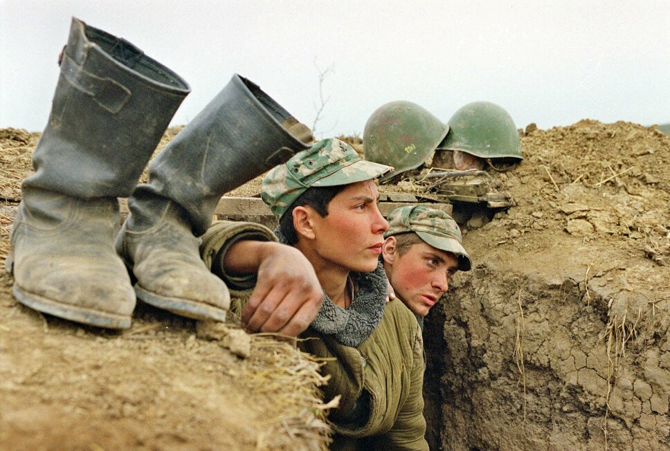 TSJETSJENIA: Russiske soldater i Tsjetsjenia i oktober 1999.