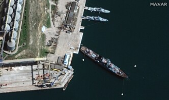 Ukraina: Russisk flaggskip i Svartehavet har sunket