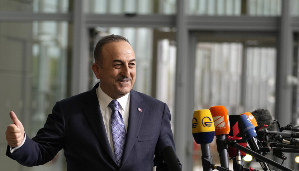 STENGER LUFTROM: Tyrkias utenriksminister Mevlut Cavusoglu i forbindelse med et møte i NATOs hovedkvarter i Brussel 6.april.