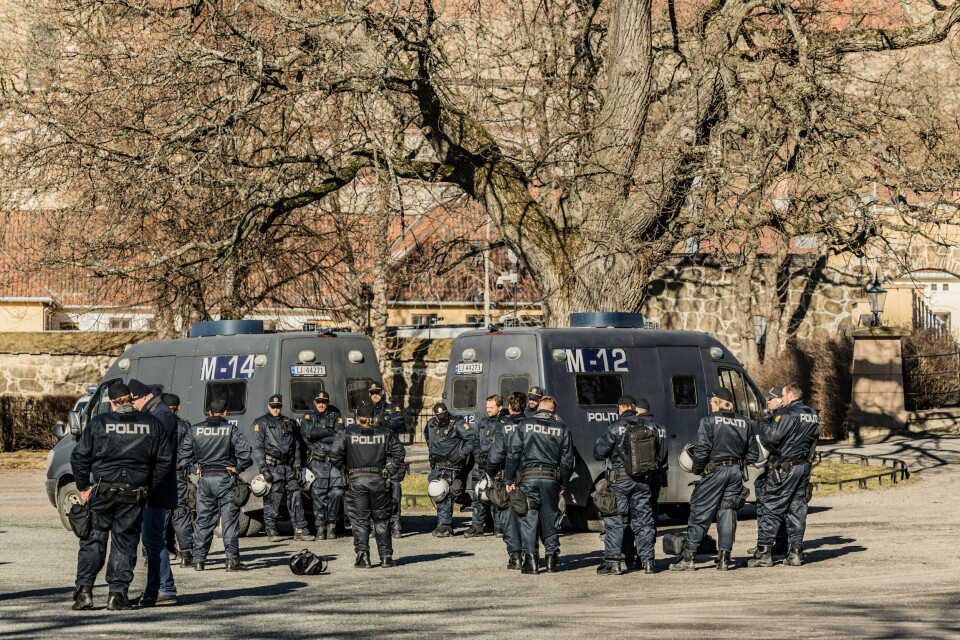 ANMELDT: Politiet er anmeldt til Spesialenheten etter øvelsen på Akershus festning i april.