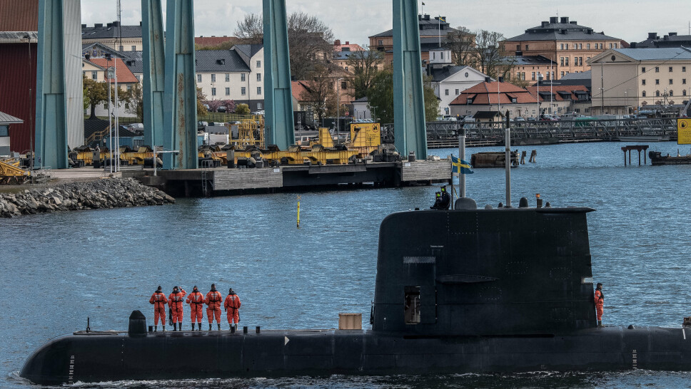 UBÅT: Ubåten HMS Gotland ankommer marinembasen Kalskrona etter en øvelse i 2020. I 2022 skal Sverige få sin første A26-ubåt.