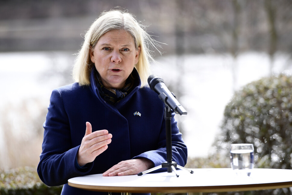 NATO-MEDLEMSKAP: Folkeavstemning om Nato-medlemskap er en dårlig idé, mener statsminister Magdalena Andersson.