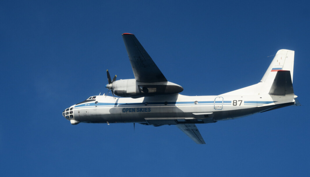 KRENKE: Et russisk propellfly av typen AN-30 krenket svensk luftrom 29. april og ble fotografert av svenske jagerfly. KRENKE: Et russisk propellfly av typen AN-30 krenket svensk luftrom 29. april og ble fotografert av svenske jagerfly.