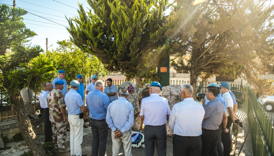 VETERANER: I Ebel es Saqi i Libanon ligger Norway Place. På minnelunden er en plakett med navnene på alle de norske soldatene som mistet livet i Libanon.
