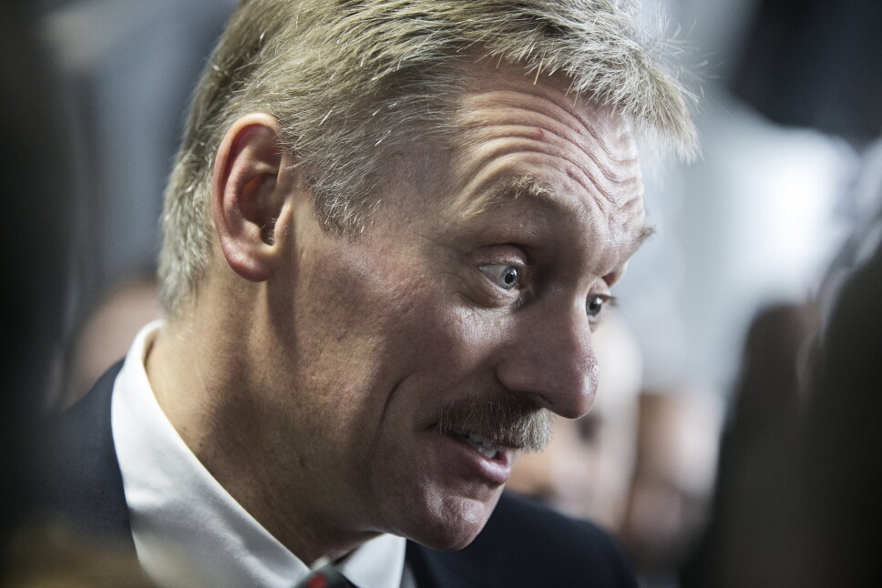 TRUSSEL: Kreml-talsmann Dmitrij Peskov mener Polen er i ferd med å bli en trussel. Bildet er tatt i forbindelse med en pressekonferanse under sjakk-VM i 2016.