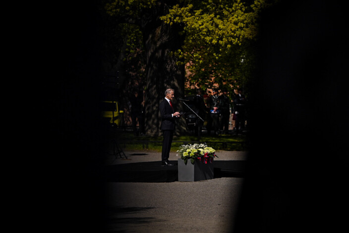 STATSMINISTER: Jonas Gahr Støre holdt tale til folket på frigjørings- og veterandagen. STATSMINISTER: Jonas Gahr Støre holdt tale til folket på frigjørings- og veterandagen.