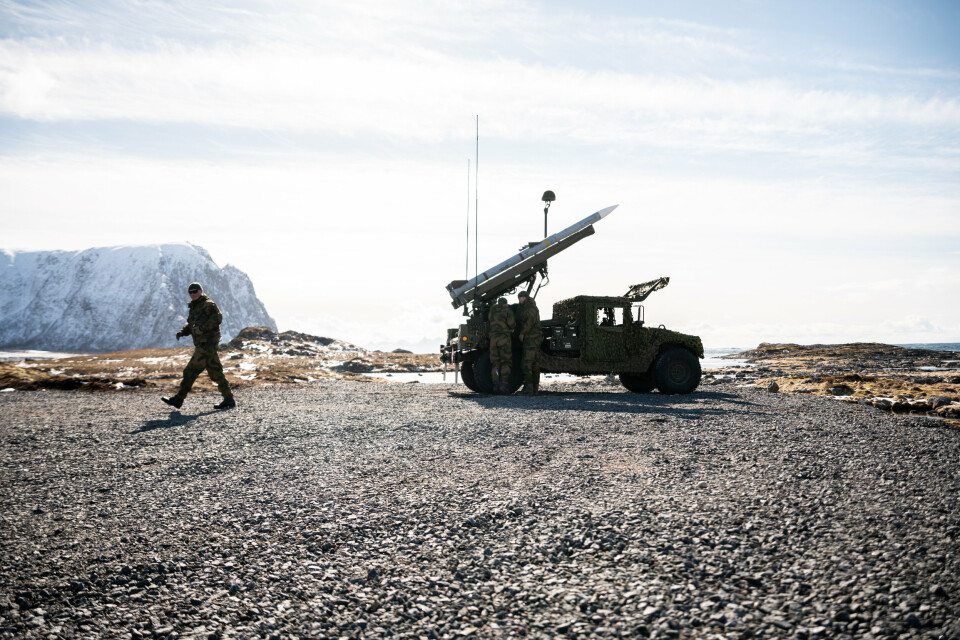 Nordmela: skarpskyting med Hærens nye kampluftvern system high mobility launcher.