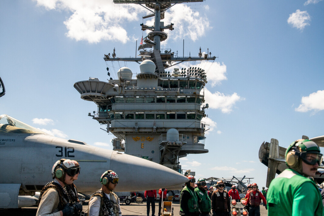 FOLKSOMT: Det bor nesten 5000 mennesker om bord på USS Harry S. Truman. FOLKSOMT: Det bor nesten 5000 mennesker om bord på USS Harry S. Truman.
