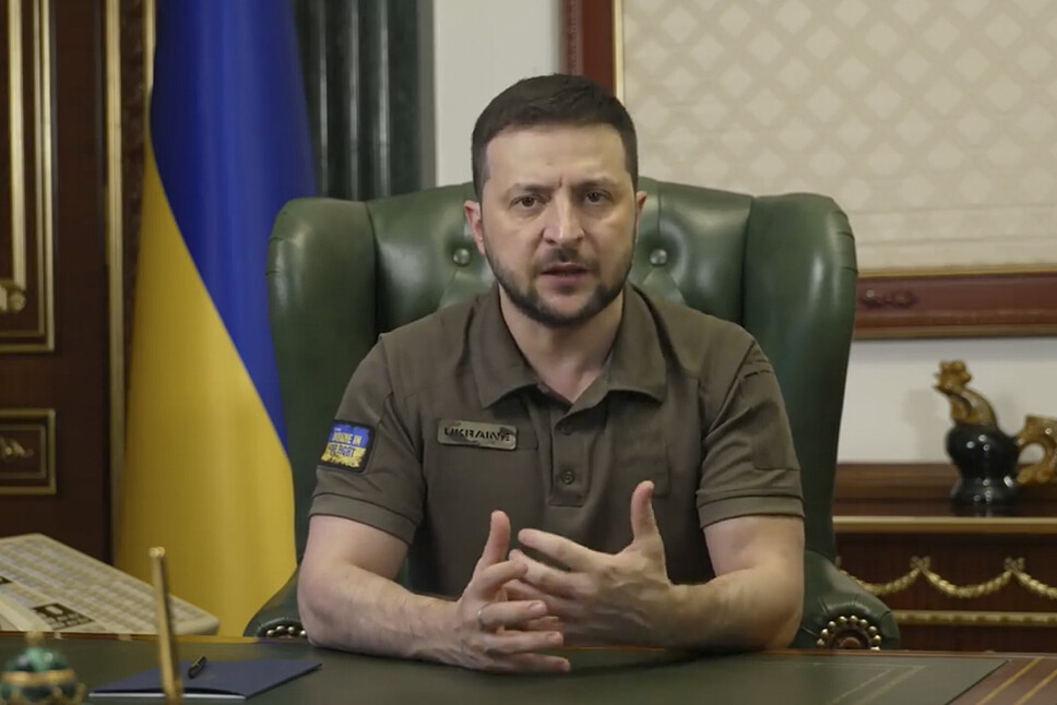 101 ØDELAGTE SYKEHUS: Den ukrainske presidenten Volodymyr Zelenskyj mener at Russlands invasjon av Ukraina har ført til at blant annet 101 sykehus er ødelagt.