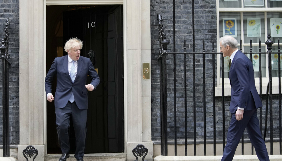 STATSMINISTERMØTE: Det er første gang etter brexit at en norsk statsminister besøker London. Johnson og Støre vil styrke samarbeidet om å forsterke forsvaret i Ukraina.