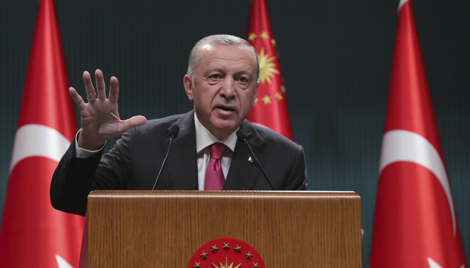 KRAV: Tyrkias president Recep Tayyip Erdogan er skeptisk til svensk medlemskap i Nato og har lagt frem en kravsliste til Sverige. KRAV: Tyrkias president Recep Tayyip Erdogan er skeptisk til svensk medlemskap i Nato og har lagt frem en kravsliste til Sverige.