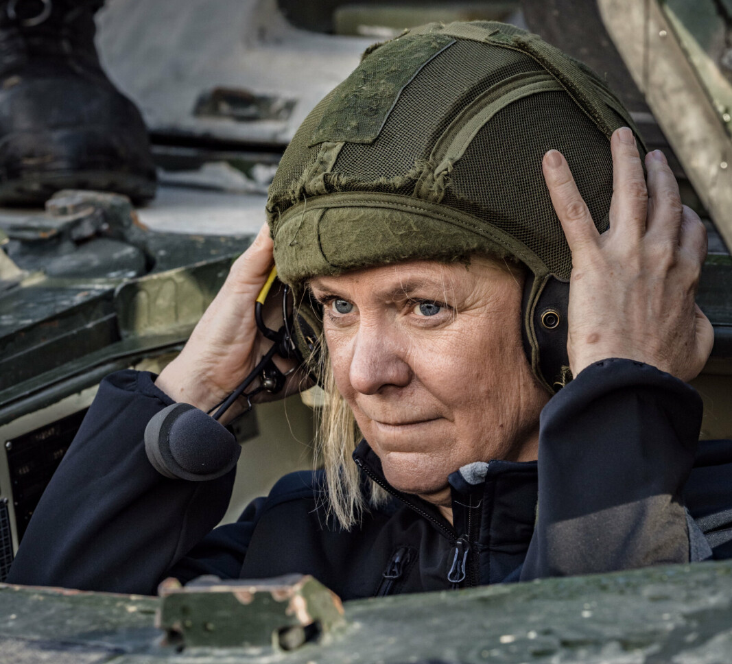 BLIR NATO-MEDLEM?: Sveriges statsminister, Magdalena Andersson, besøkte Bjerkvik under Cold Response.