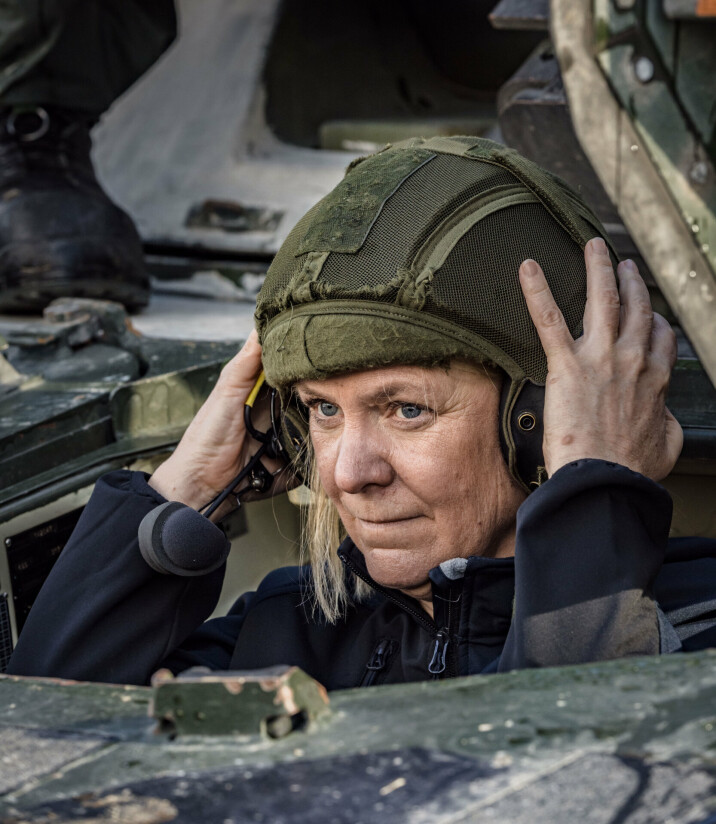BLIR NATO-MEDLEM?: Sveriges statsminister, Magdalena Andersson, besøkte Bjerkvik under Cold Response.