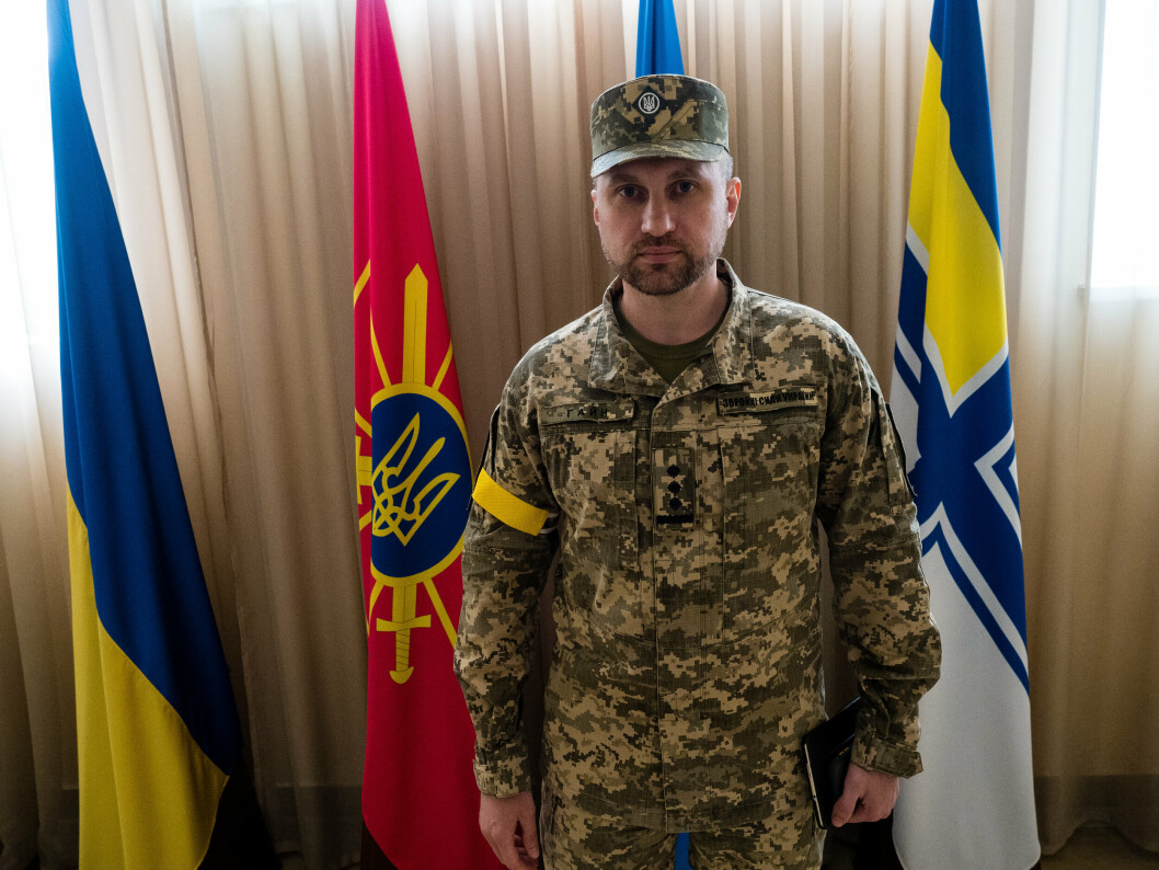 UKRAINSK: Forsvarets forum møtte oberst Oleksander Gain i Kyiv.