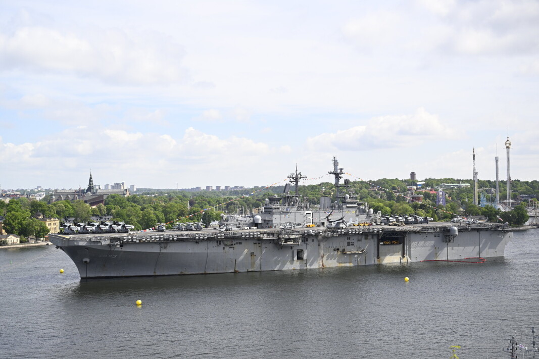 RUSSISKE: Flyene fløy lavt over det amerikanske krigsskipet USS Kearsarge, ifølge Sveriges forsvarsminister. Her er skipet fotografert 3. juni utenfor Stockholm i forkant av Nato-øvelsen Baltops RUSSISKE: Flyene fløy lavt over det amerikanske krigsskipet USS Kearsarge, ifølge Sveriges forsvarsminister. Her er skipet fotografert 3. juni utenfor Stockholm i forkant av Nato-øvelsen Baltops
